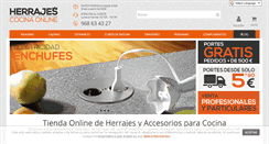 Desktop Screenshot of herrajescocinaonline.com
