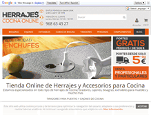 Tablet Screenshot of herrajescocinaonline.com